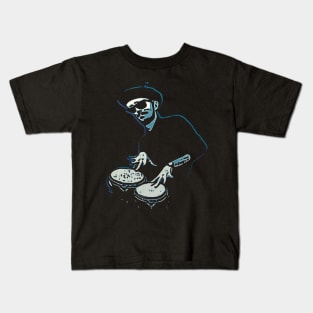 Bongo Beatin' Beatnik (Blue) Kids T-Shirt